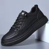 Spring new men's shoes men's casual leather shoes lace-up trend fashionable men's single shoes board shoes