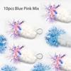Plush Ball Cat Toy Tassel Rabbit Fur Cat Teaser Stick Changing Heads Pet Toys For Kitten