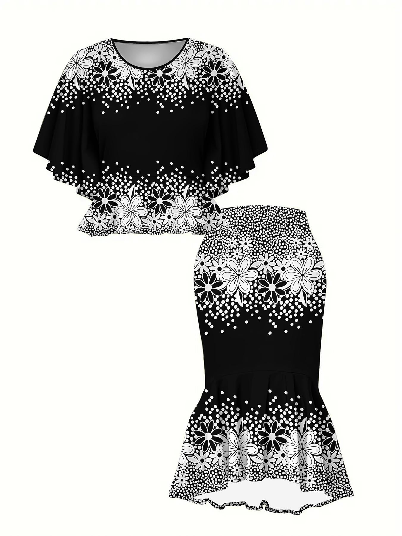 

Классический тотемный женский принт, напечатанный на 3D-принтере, Модный большого размера, Элегантный, Универсальный для всех сезонов. Футболка, Юбка и Комплект, Модный Стиль 1XL белый