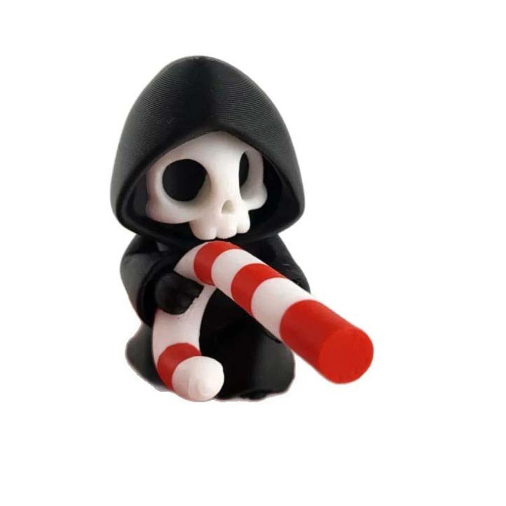 Cute Grim Reaper Toy PLA Halloween Miniature Ghost Desk Statue 3D Printed Doll Bookshelf