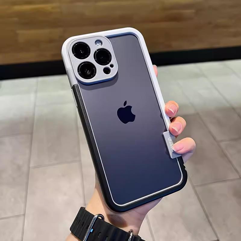 Custodia in Silicone per Apple 16 Pro Max con Cornice Color Block e Protezione Anti-urto per iPhone 16.