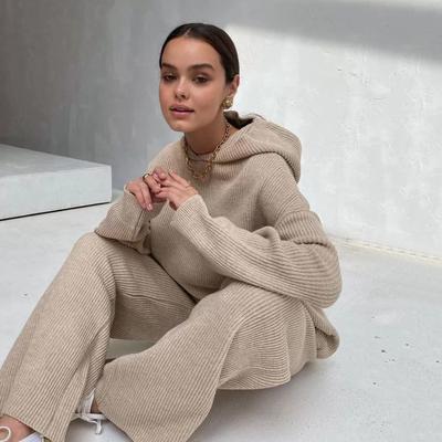 2025 Amazon Ebay Hot Sale European and American Foreign Trade Autumn and Winter Women's Clothing New Fashion Sports Sweater Set Two-piece Set