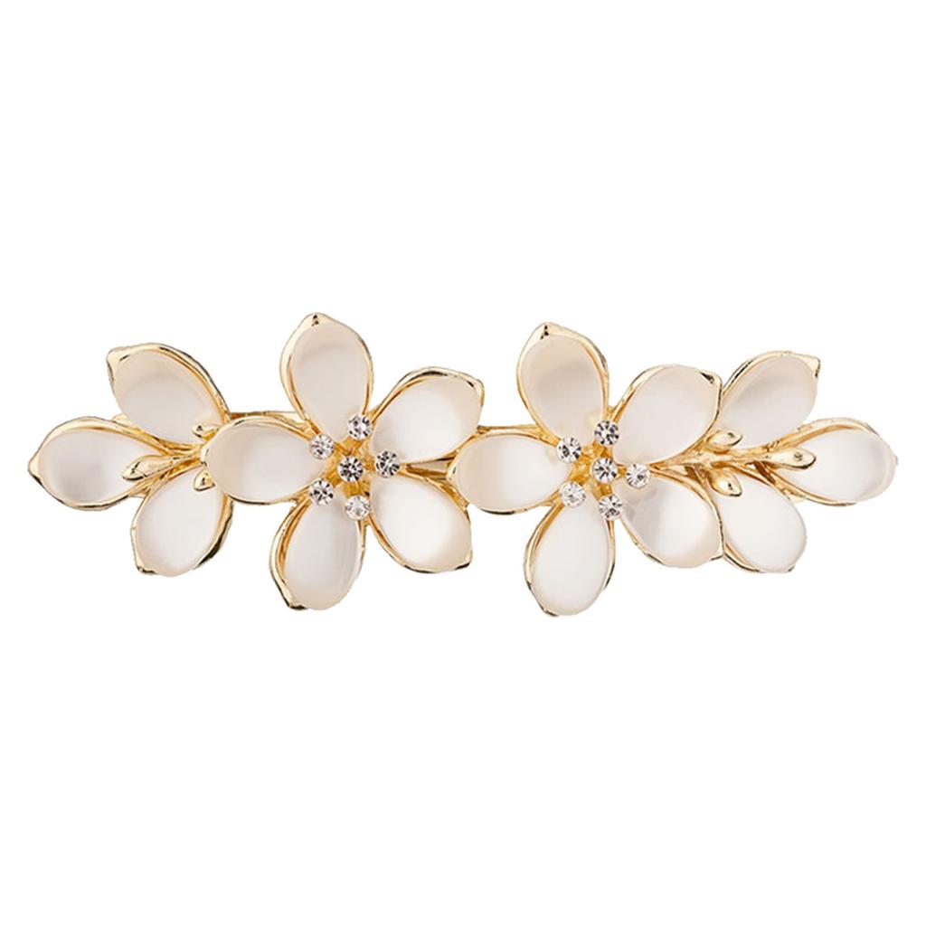 Elegant Rhinestones Cat Eye Spring Hair Clip For Women Girls Daily Use Delicate Floral Design Secure Grip Barrettes