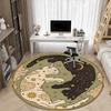 1pc Starry Night Cats Office Round Area Rug, Indoor Mat Suitable For Office, Under Office Chairs Bedroom Living Room Home Decor, Room Deco168