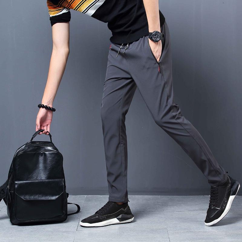 

Korean Style Mens Slim Fit Black Joggers - Spring/Autumn Trend 4XL