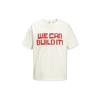 Levis Lego Collaboration Series Block Letter Print Crew Neck Short Sleeve T-Shirt Unisex Tops Off-White A5442-0000