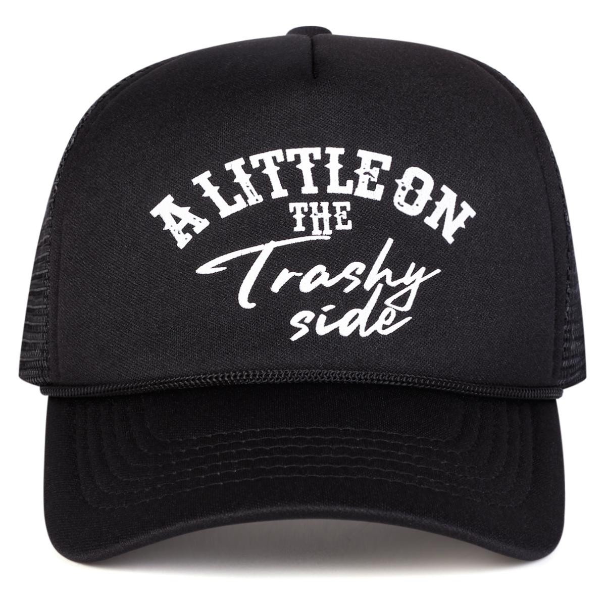 

Unisex A LITTLE ON THE TRASHY SIDE Baseball Net Caps Spring Summer Outdoor Adjustable Casual Hats Sunscreen Hat Sports Cap чорний