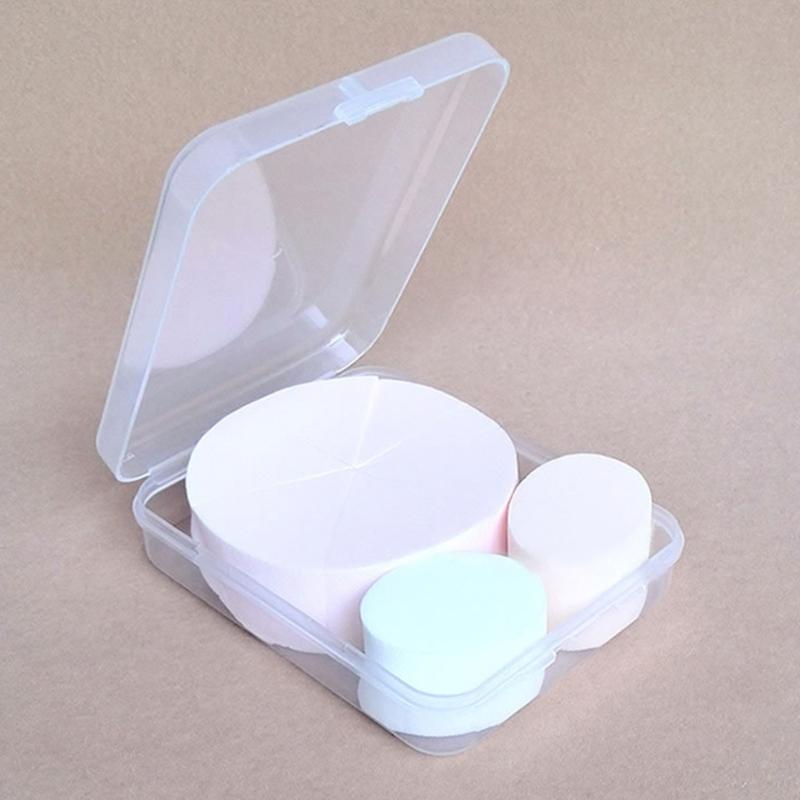 10pcs Powder Puff Boxes Transparent Makeup Sponge Holder Compact Design Storage Box For Easy Storage And Organization