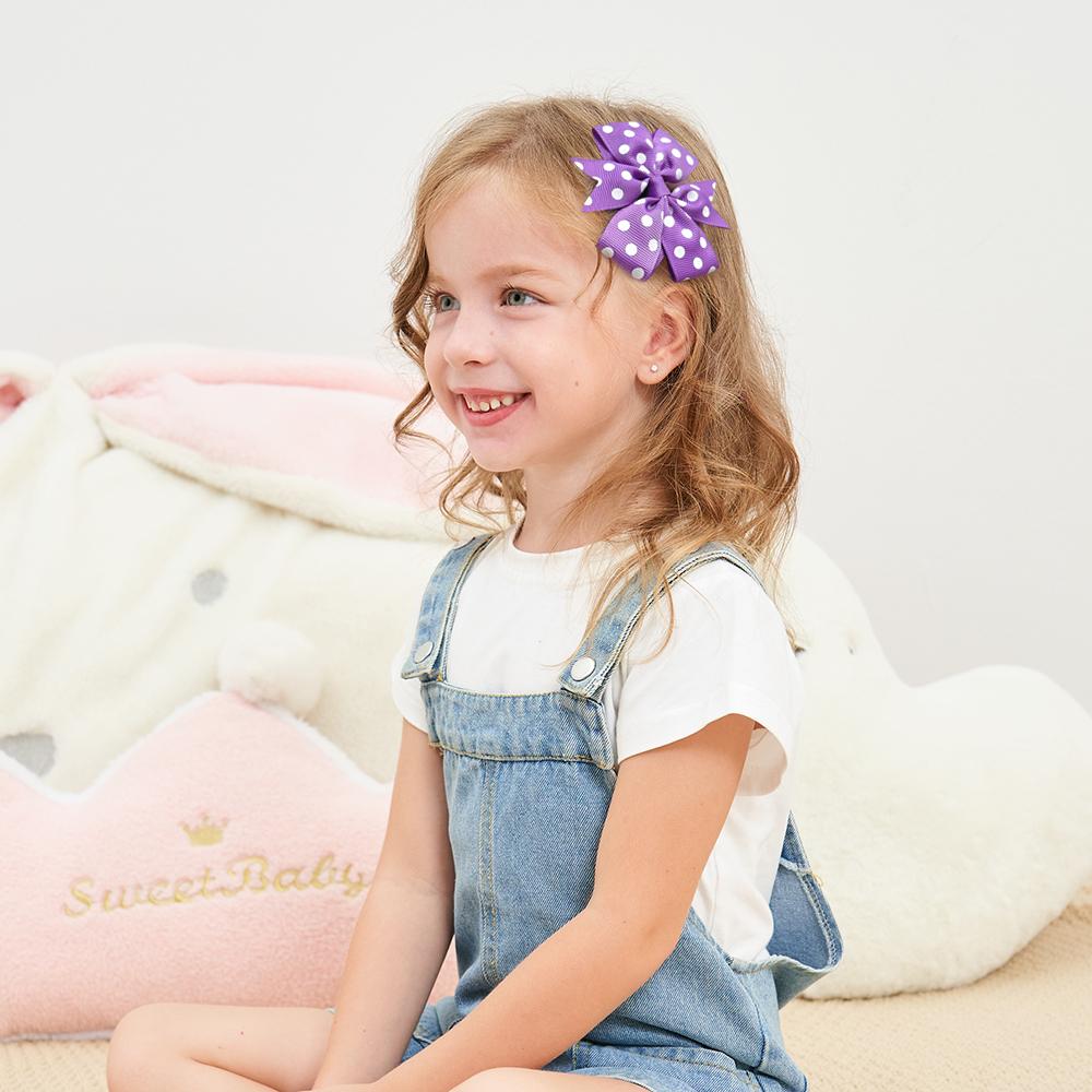 3Pcs/lot headwear sunglasses set lovely polka dot hair clips for girls hair bangs side clip casual travel peaches sunglasses
