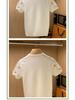 Men's Trendy European Bee Embroidery Knit T-Shirt, Short-Sleeved, Round Neck, Light Luxury Style