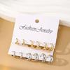 6 Pcs Vintage Copper Metal Earrings Set For Women And Man Fashionable And Minimalist Hoop Earring Daily Wear Jewelry New 2026