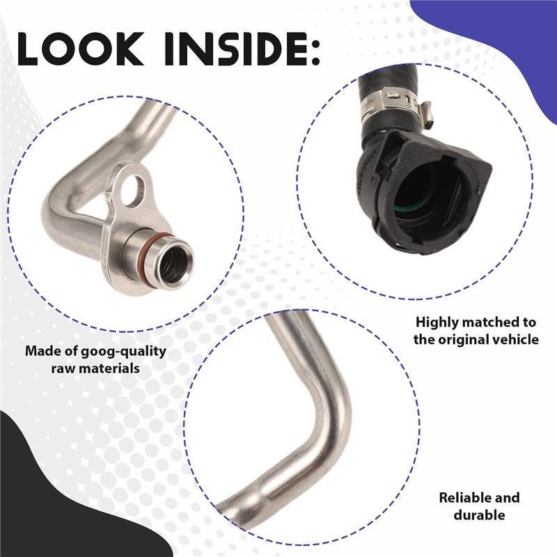 1 PC Turbocharger Coolant Return Line New Metal + Rubber For BMW F20 F30 G30 X3 X4 125I 330I 11537643226