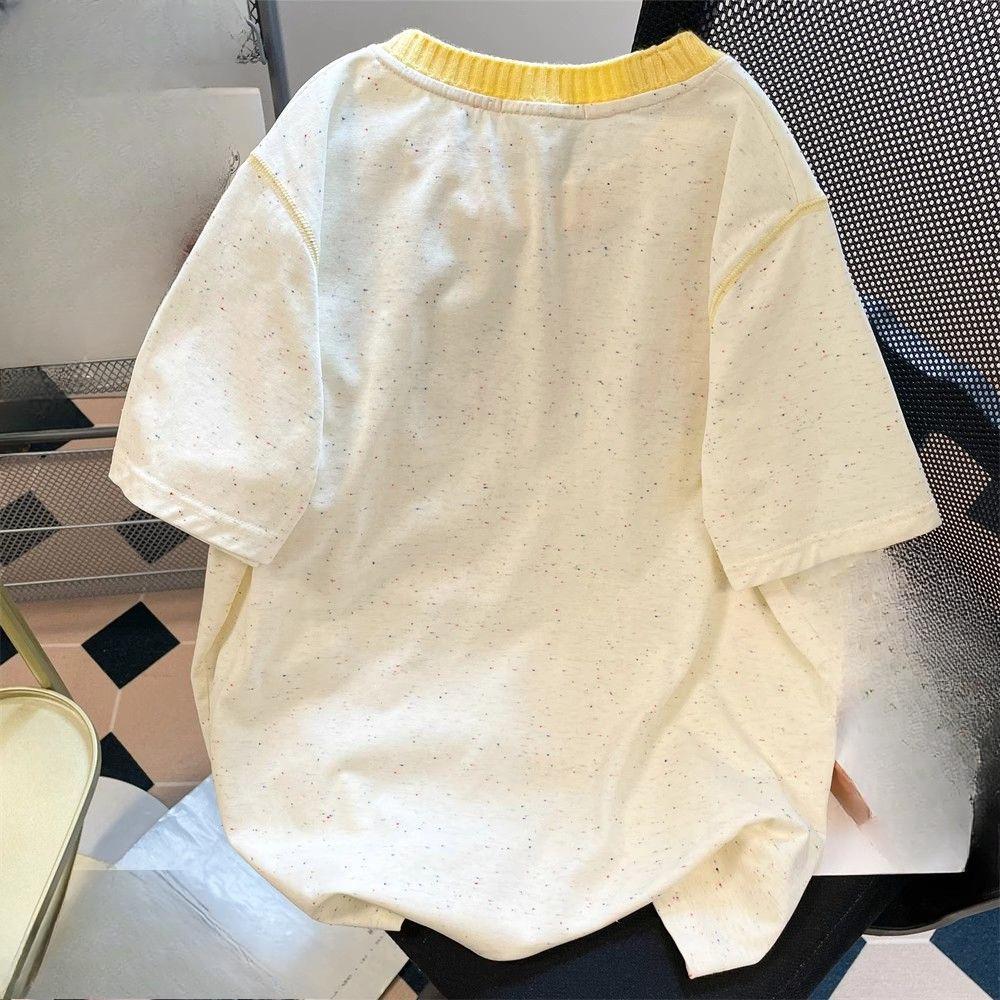 Extragroßes Druckdesign-Gefühl, Nischen-Kurzarm-T-Shirt