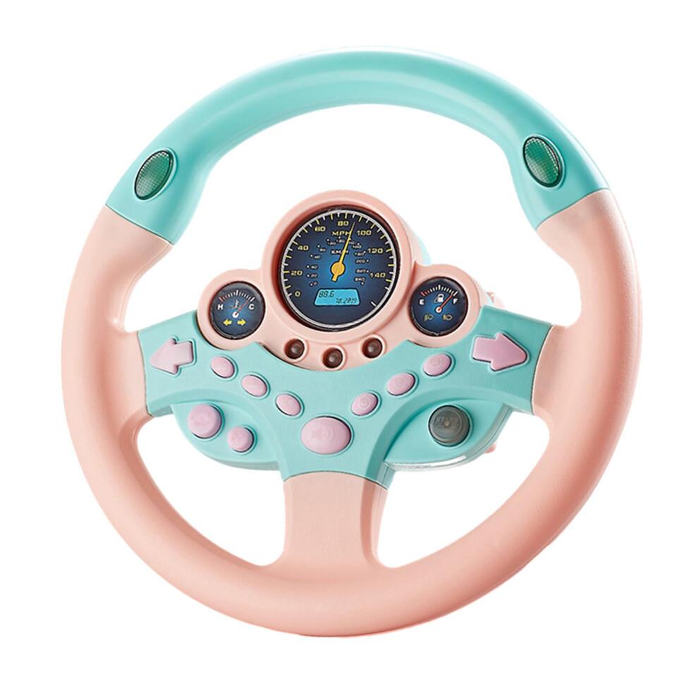 Pink Kids Busy Board Accessory Educational Steering Wheel Toy With