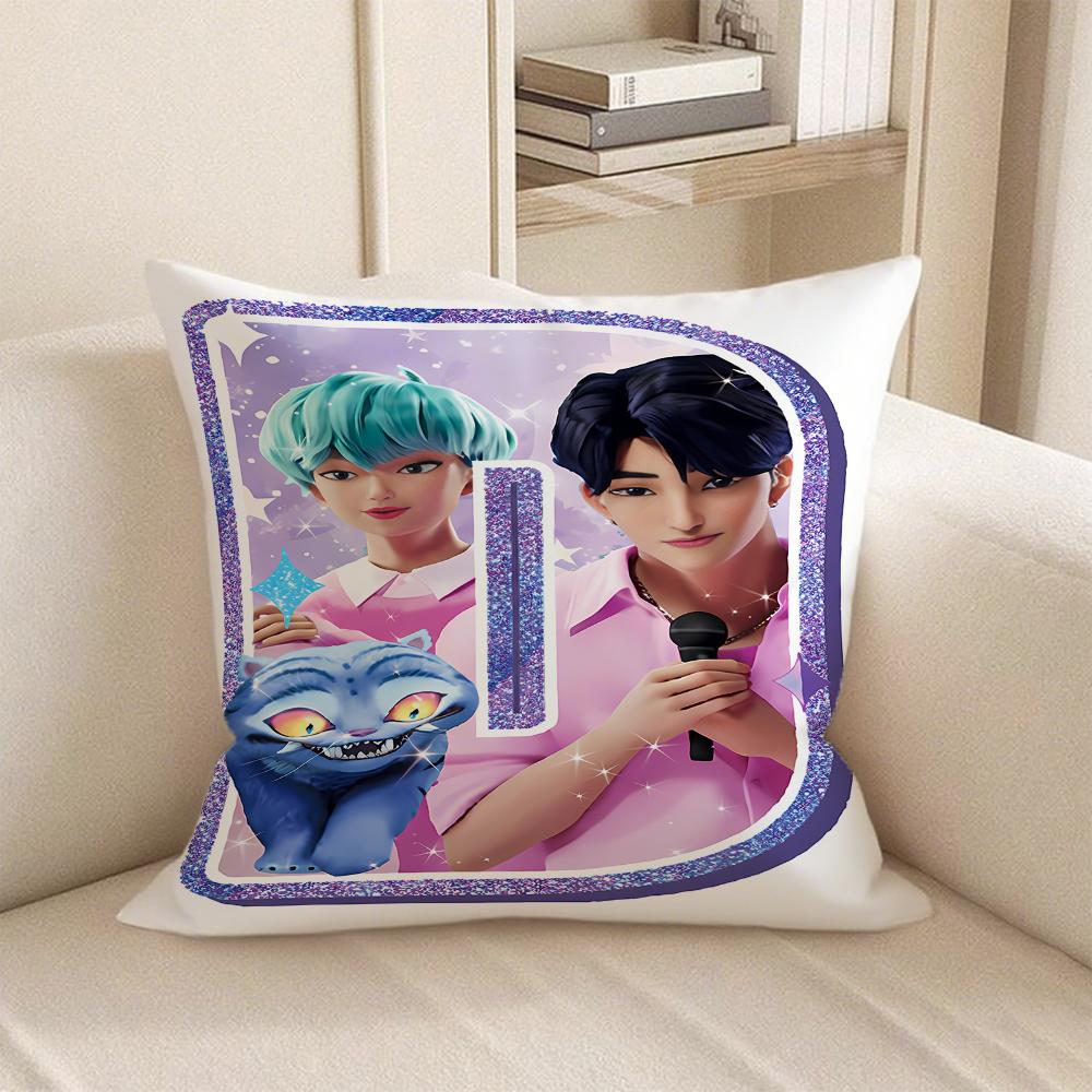 KPop Demon Hunters anime Style 26 letters popular Character Pillowcase fashion Home Decoration Items