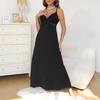 Women's Lace Trim Camisole Nightgown - European & American Style, Fashionable, Breathable, Casual Homewear