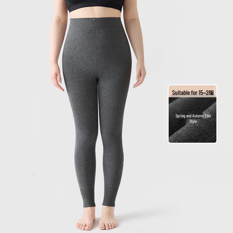 Plus Size Seamless Autumn/Winter Velvet Lined Tights for Women - Warm, Slimming Cotton Wool Base Layer Pants