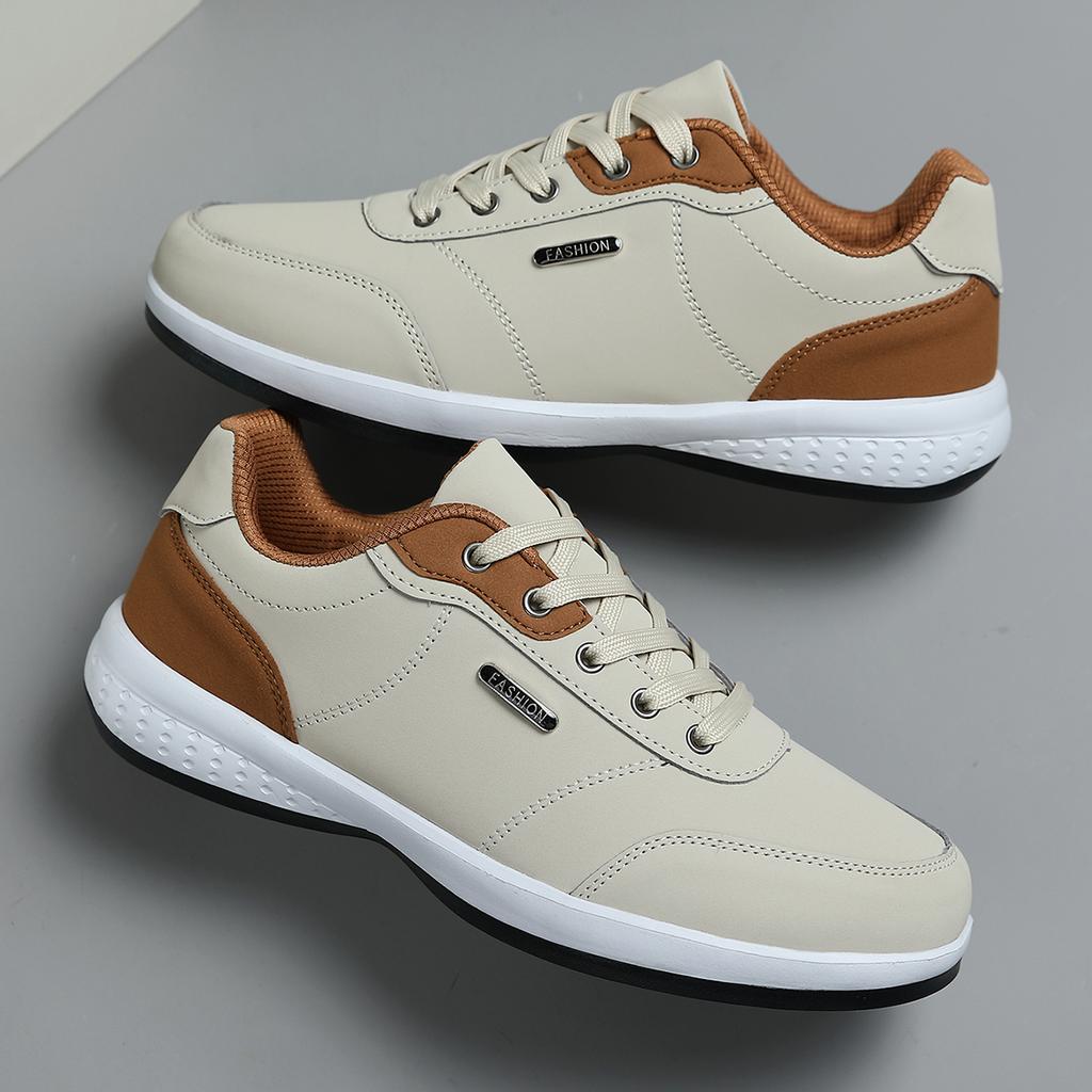 Nuevos Zapatos para Hombre Primavera Otoño Impermeables Zapatos para Caminar Antideslizantes Amortiguación Casual de Cuero Zapatos Deportivos para Hombre Zapatillas de Tenis para Hombre