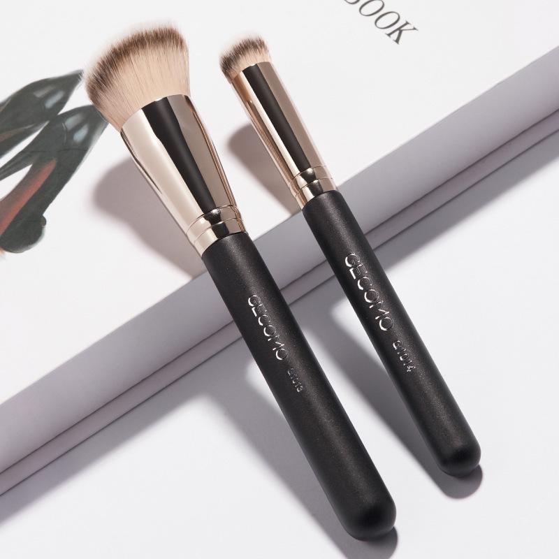 Gemon Štětce na líčení ve stylu celebrit: 170 štětec na make-up a 270 štětec na korektor - Kulaté, měkké štětiny pro aplikaci bez šmouh.