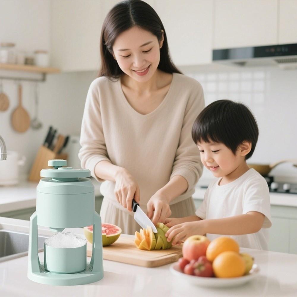 Compact Manual Shaved Ice Machine Portable Ice Slush Machine Ice Cream Machine Children Use