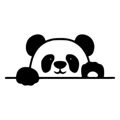Vinyl Peeking Panda Car Stickers Universal Simulation Panda Cars Decal  Car Accessories