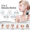 Face Massager, 5in1 Multifunctional Face Roller With ION- and Photon Function Hot / Cold Treatment, Gifts for Women, White