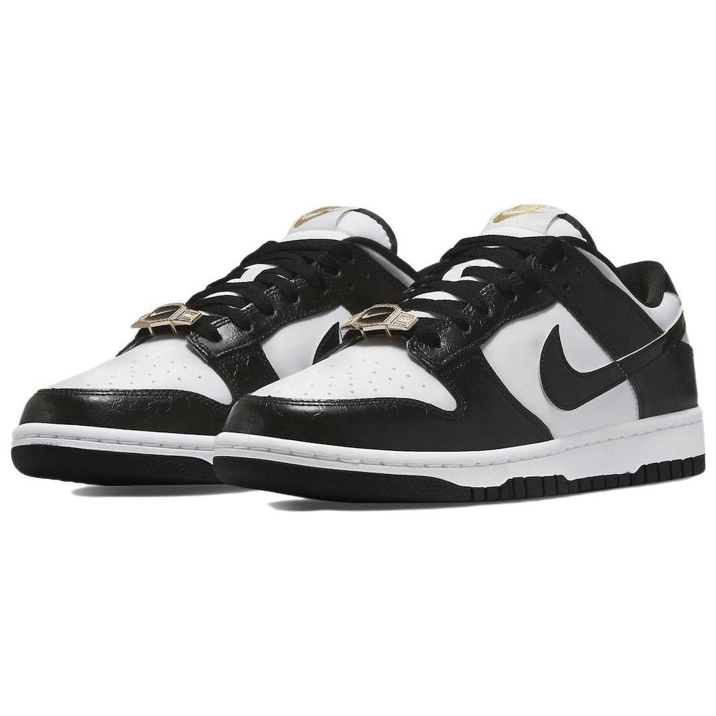 Nike Zapatillas Dunk Low SE World Champ para Hombre Blanco Oro Metálico Negro DR9511-100