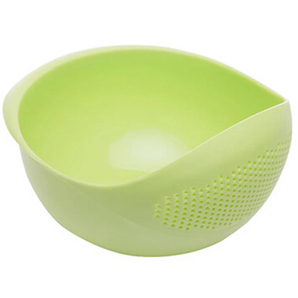 1/3Pcs Silicone Colander Rice Bowl, Fruit Vegetable Washing Drain Basket with Handle, Kitchen Organizer Strainer