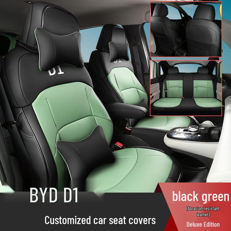 BYD D1 Car Seat Covers: 5-Piece Set, Original Texture, Wear-Resistant Leather, All-Season, Full Coverage.