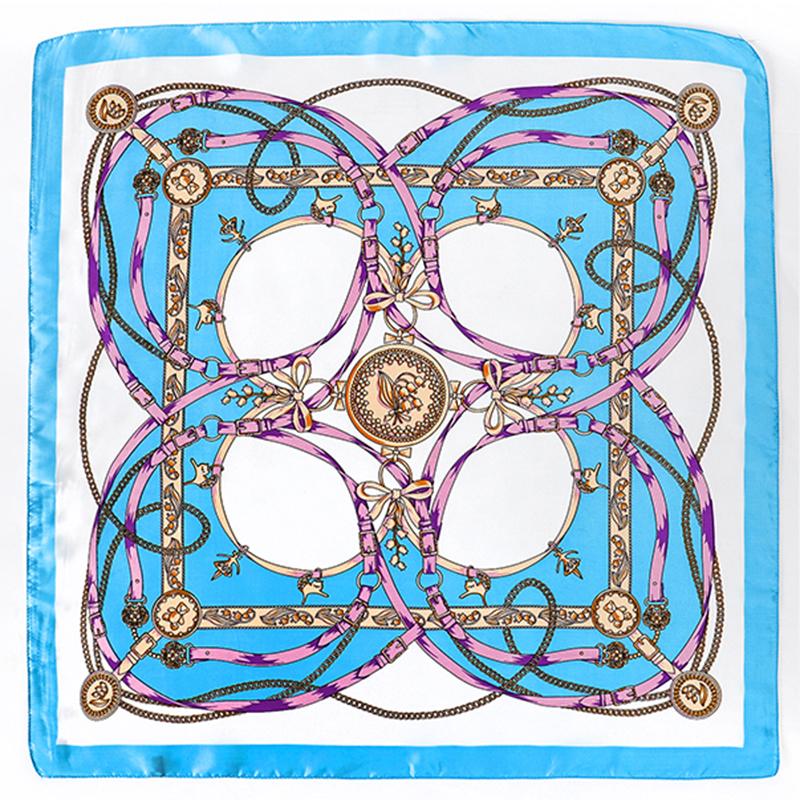 Summer Silk Shawl Square Scarf For Women Neckerchief Female Headband Hair Wrap Print Ladies Foulard Fashion Hijab Bandana