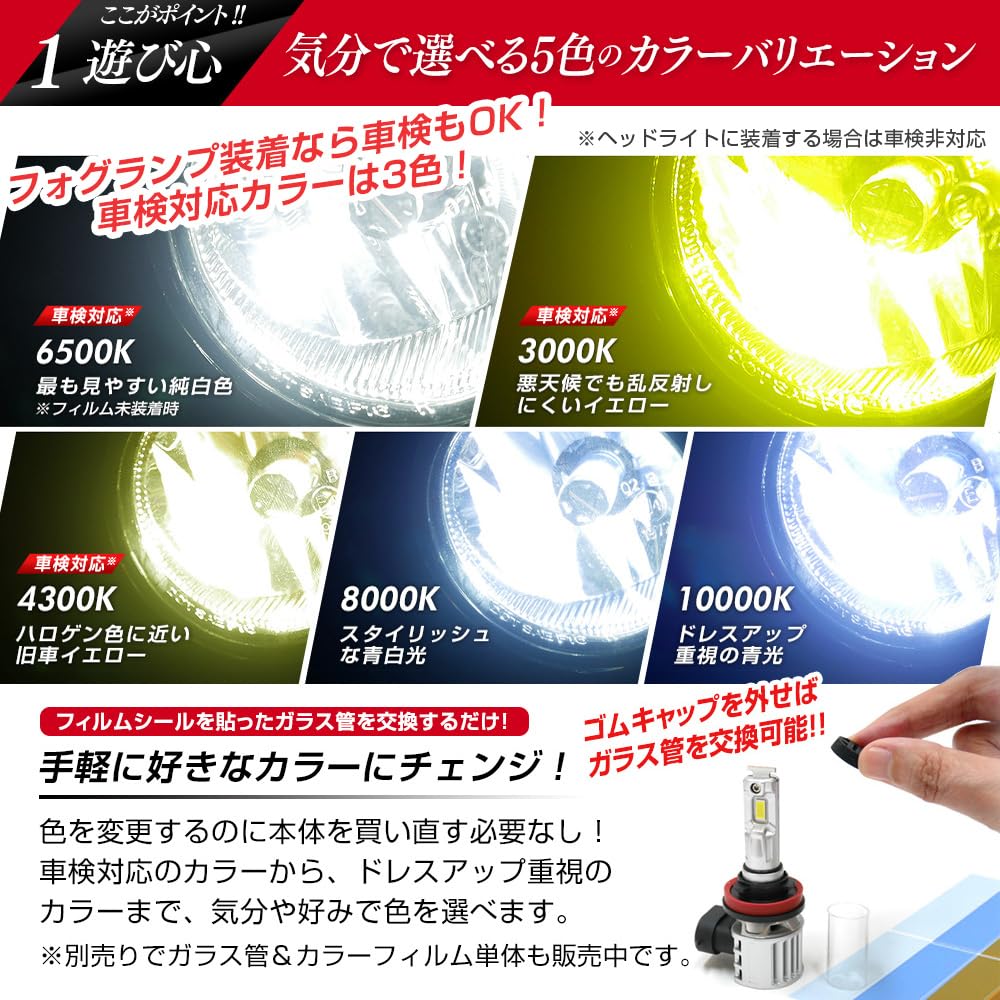 LED Headlights and Fog Lamps for Shingen XR and 12V Mini, H8, H9, H11, H16, All-in-One, 3000K, 4300K, 6500K, 8000K, 10000K,