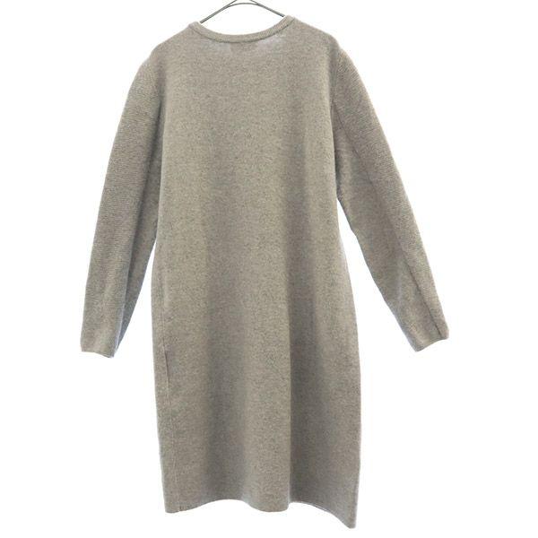 PRINGLE 1815 Wool Blend Long Sleeve Knit One Piece 10 Gray Sanyo Shokai Women Used