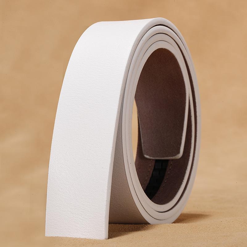 Men's Genuine Leather Automatic Buckle Cowhide Belt Strap, Extra Long, Retro Design