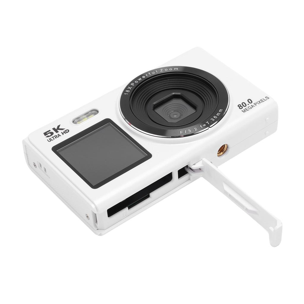 5K Digital Camera for Photography 80MP HD WiFi 18x Digital Zoom Autofocus Dual Screen Digital Camera for Teens Beginners