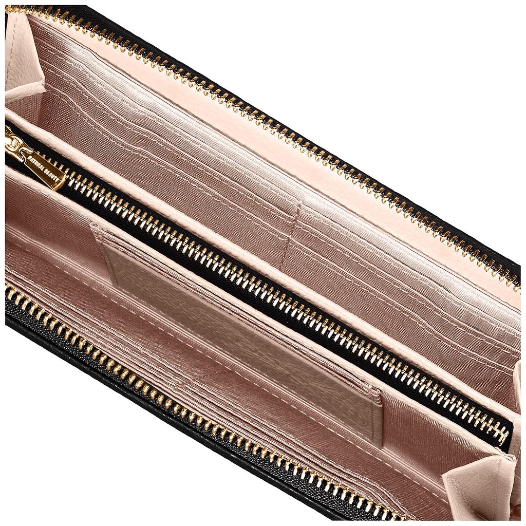 Natural Beauty Selene Women's Round Long Wallet, Black, One Size