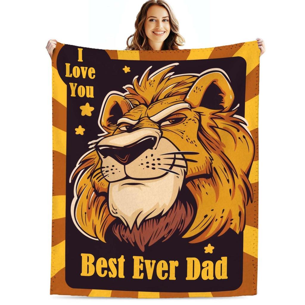 Starry Night Lion digital-printed polyester Bedroom velvet flannel soft sofa cover blanket Fleece soft cover blankets for beds