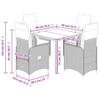 Vidaxl 5-Cz. Garden Furniture Set With Cushions, Brown, Poly Rattan