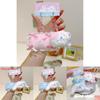 Plush Rabbit And Pillow Keychain With Bow Tie And Nightcap Decor For Cute Bag Accessories