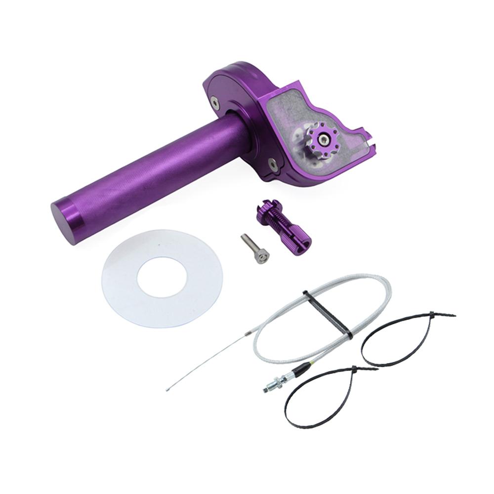22mm CNC Aluminum Quick Twist Throttle Grip with Cable Motorcycle Accelerator Handlebar for Dirt Pit Bike ATV Quad