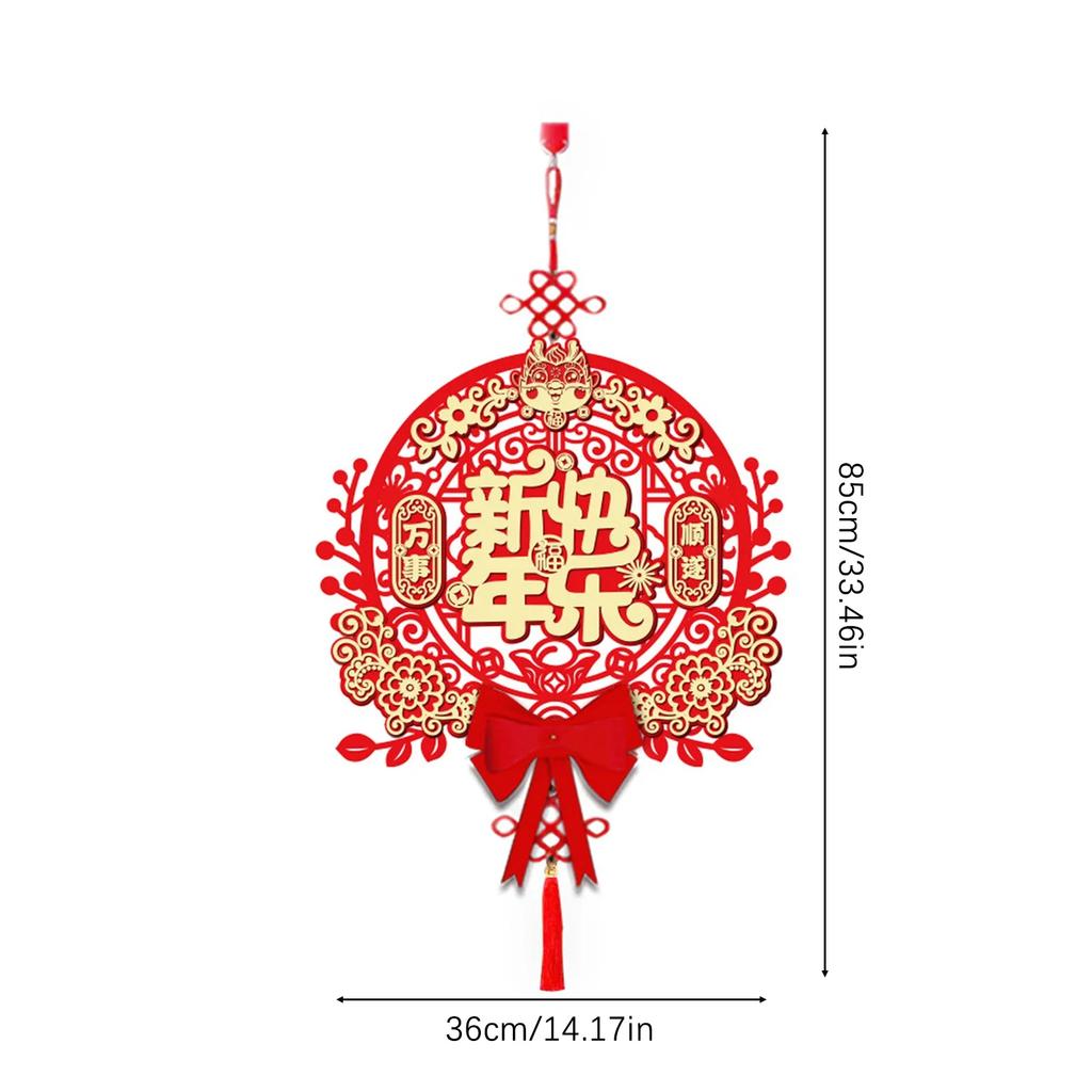2026 Chinese New Year For Dragon Fuzi Door Stickers Hollowing Out Three-Dimensional Blessing Character Spring Festival Hanging