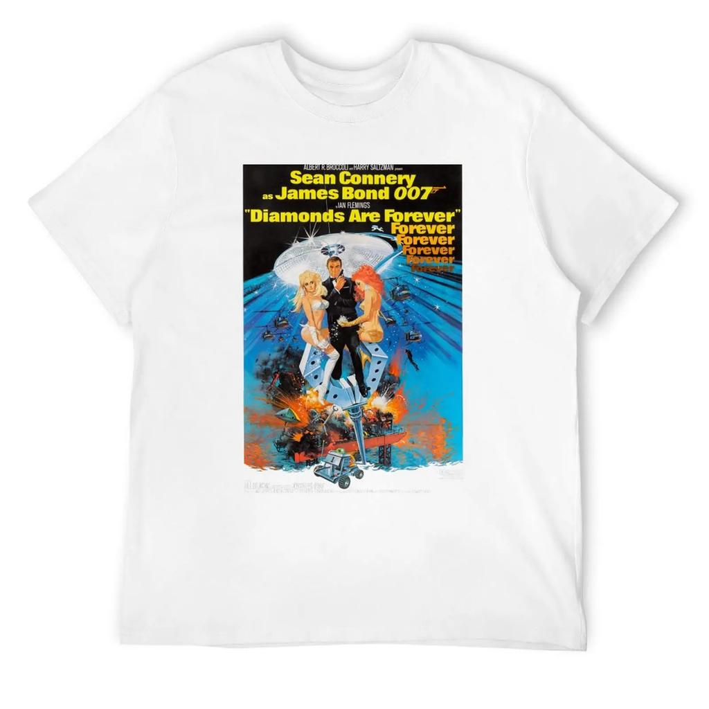 DIAMONDS ARE FOREVER BOND 007 T-Shirt anime figures oversizeds tee shirts for men