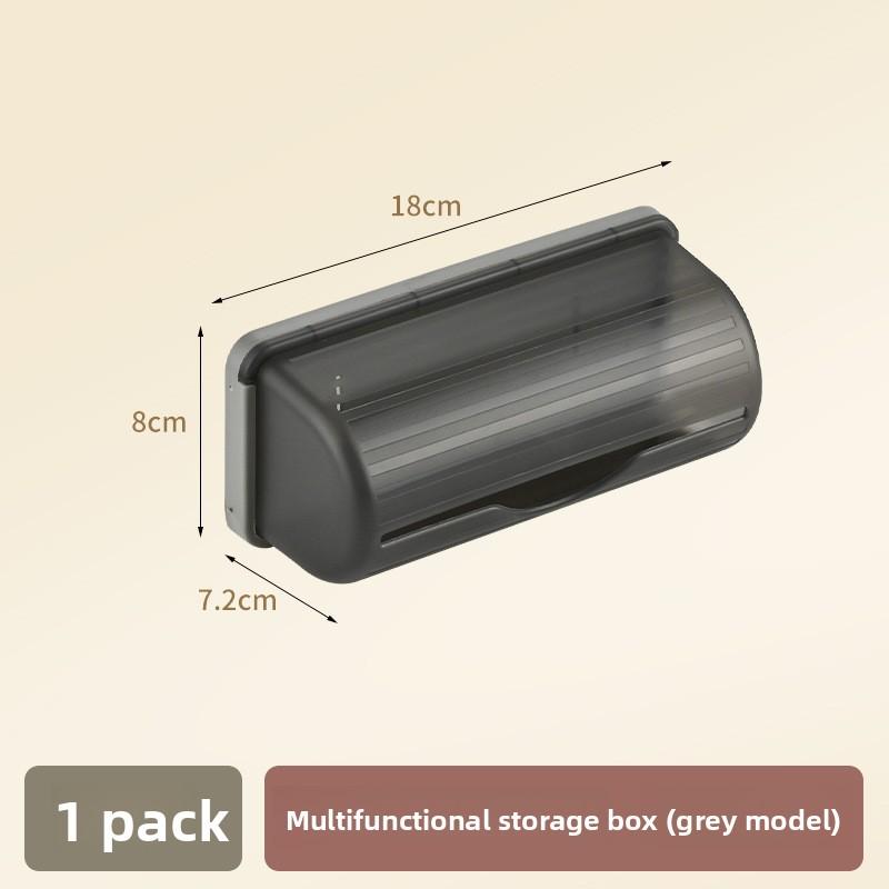 

Ящик для хранения мусорных мешков, настенный, для кухни, ванной, пластиковый контейнер для мусора, диспенсер, держатель для мусорных мешков для домашнего хранения 1PCS серый