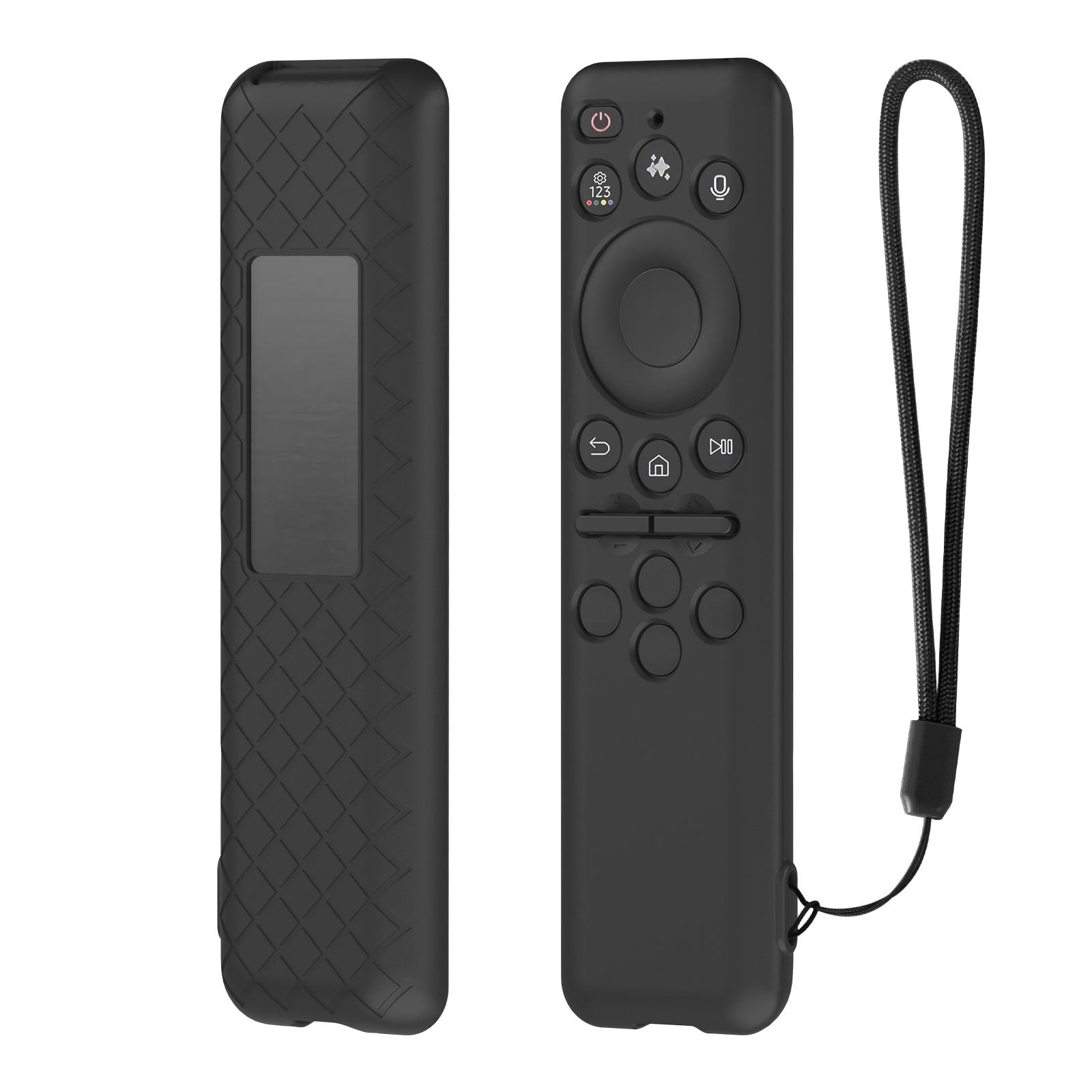 

For SAMSUNG BN59-01432A/BN59-01480L Silicone Remote Control Case with Lanyard Drop-Proof RC Cover Waterproof Television RC Shell чорний