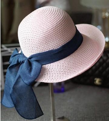 Straw Hat Women's Summer Sun Protection Big Brim Outdoor Sun Hat Shade Beach Hat Children's Seaside Top Hat Tide Big Brim