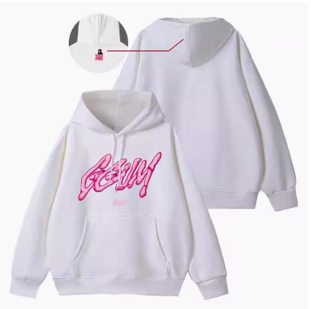 Ranjun GGUM Pullover-Hoodie mit Samtfutter und Aufdruck - Herbst-/Winter-Stil-Sweater