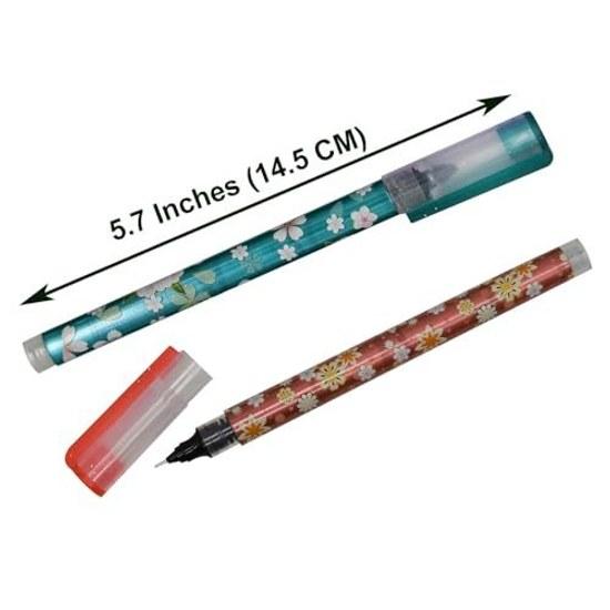 Maydahui Stylish Cherry Blossom Ballpoint Pen 12-Piece Set 0.5mm Black Ink Gel Cute Stationery Gift