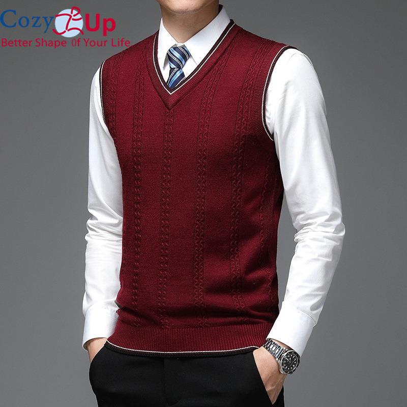 Pull En Tricot Sans Manches à Col En V Pour Homme