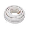 15240mm Mini Split Line Set, 6.4 & 9.5mm O.D Copper Pipes Tubing and Triple-Layer Insulation, for Mini Split Air Conditioning Refrigerant or Heating