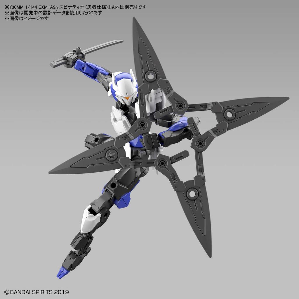 BANDAI SPIRITS 30MM Spinatio Scale Plastic Model EXM-A9n (Ninja Version) 1/144 Pre-Colored