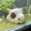 Fish Tank Cave Decor Skull Decoration Cave, Realistic Durable PLA Hideout Reptile Shelter, 3D Printed Habitat Ornament for Aquarium Landscaping